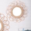 Petal Mirror: Willow Wicker Decorative for Living Room, Bedroom, or Entrance Wall.
