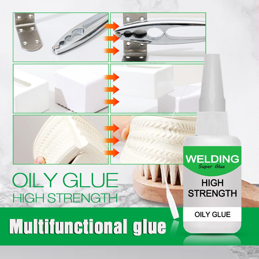 2 PCS Welding High Strength Oily Glue, 2025 New Multifunctional Glue Powerful Universal Super Fast Repair, Welding High-Strength Oily for Metal, Wood