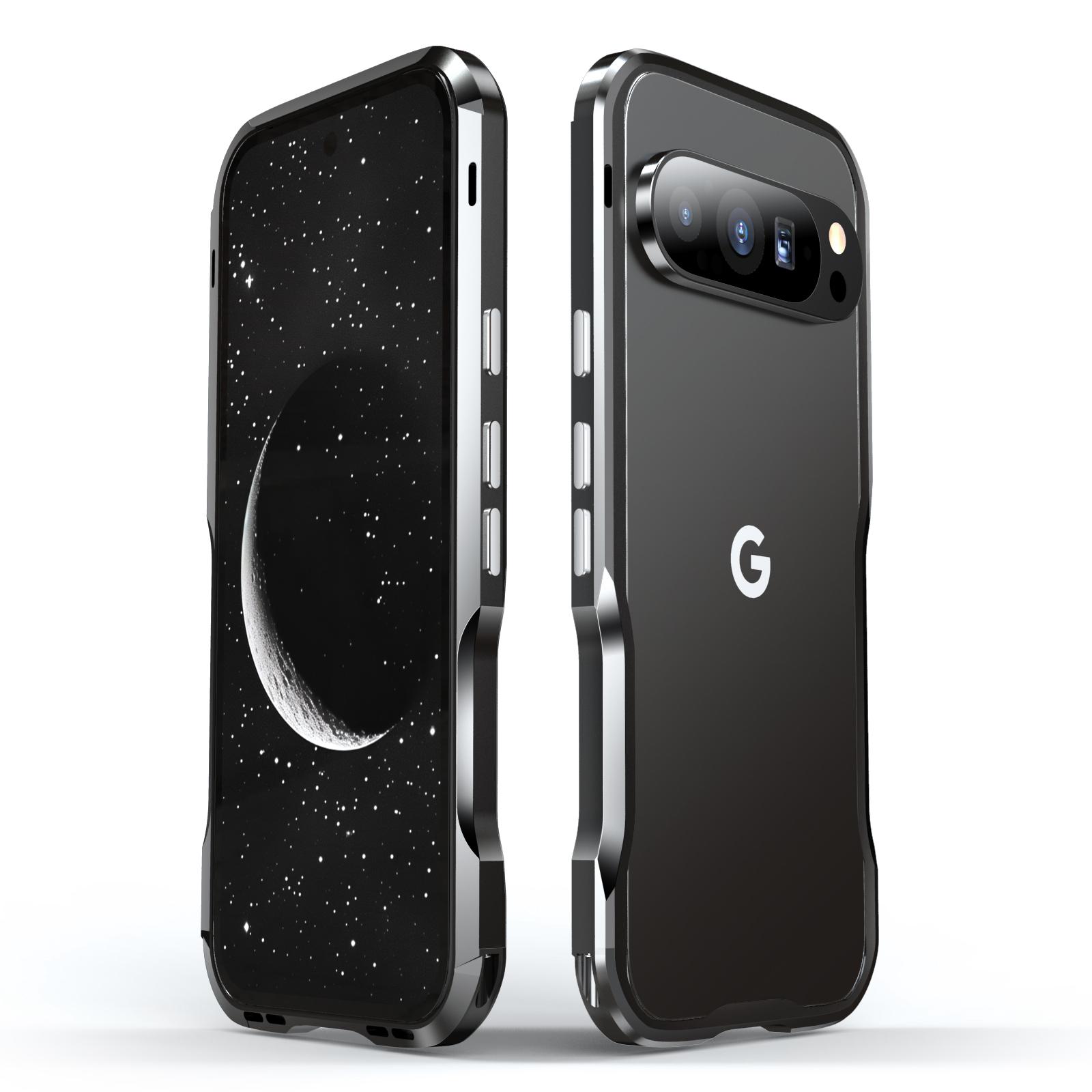

LUPHIE Для Google Pixel 9/9 Pro Чохол Металевий Бампер Рамка Ударостійка Кришка для Телефону Black