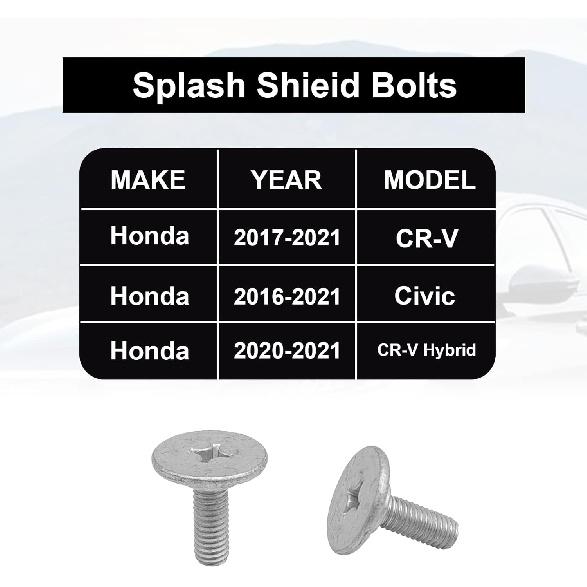 Lower Engine Cover Bolt Pin Screws, Radiator Engine Access Cover Pin and Lower Cover Bolt Lower Engine Cover Pin Screw Compatible with Honda Civic