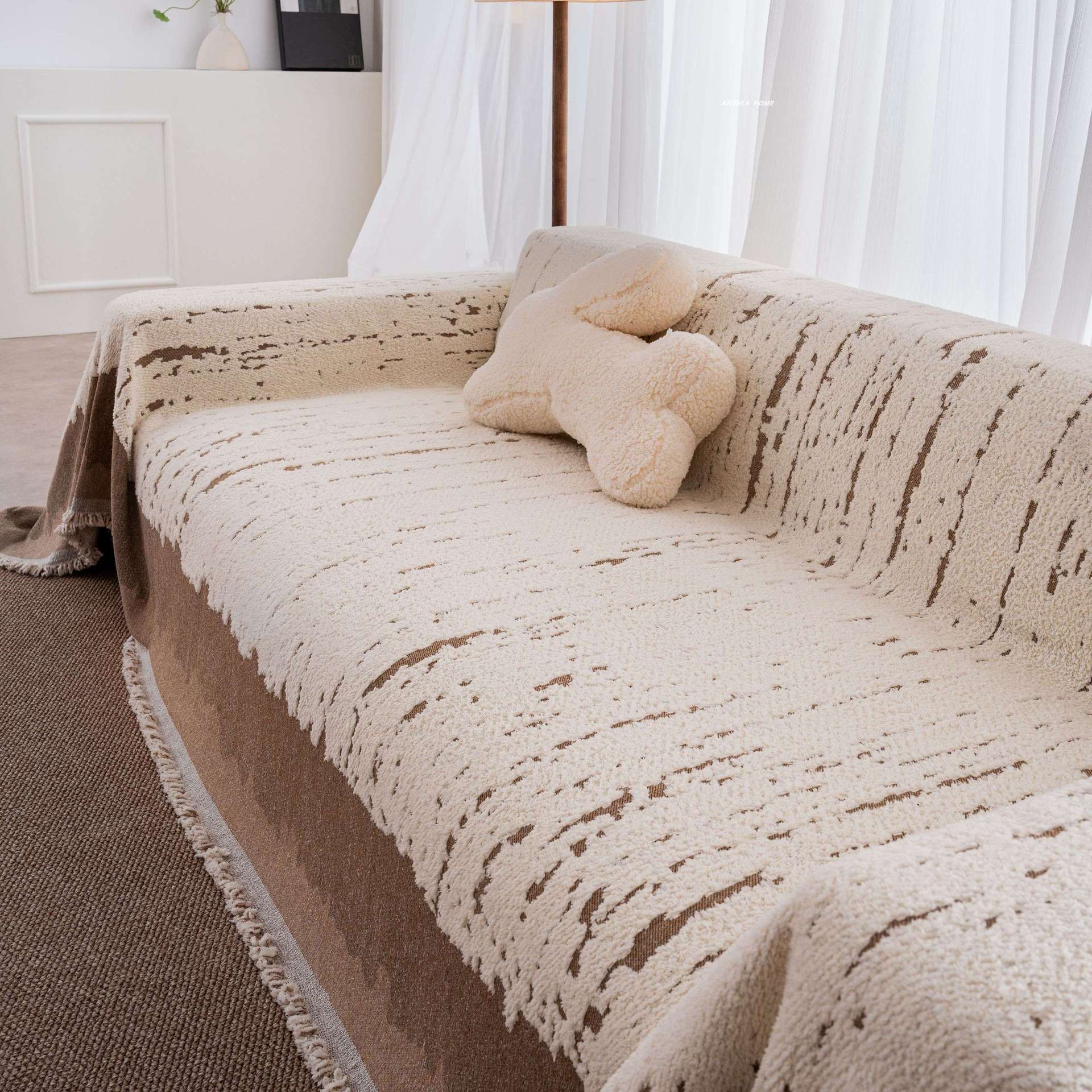 

Чехол на диван, Чехол на диван, Простая легкая роскошь, Универсальный пыленепроницаемый для всех сезонов, Цельный нескользящий диванный плед, Подушка для дивана 180*130cm