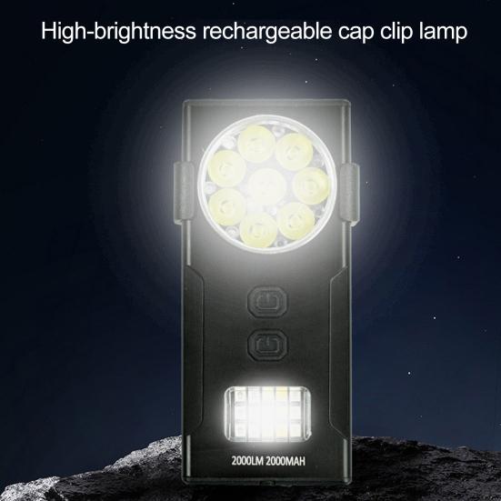 Clip-on Hat Light USB Rechargeable Waterproof Ultra Bright Modes Adjustable Mini Emergency