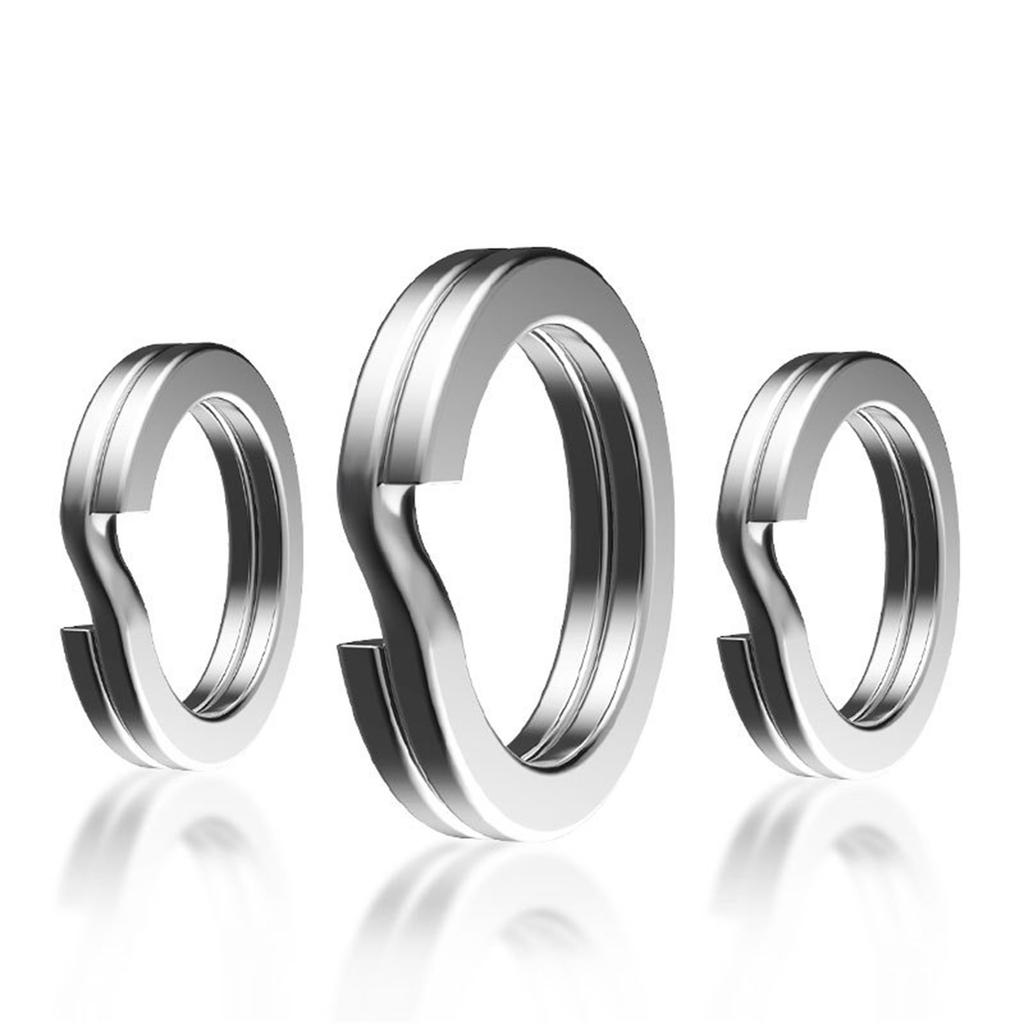 200Pcs Fishing Split Rings Fishing Swivels Stainless Steel Rings Double Flattened Split Rings Fishing Connector Rings