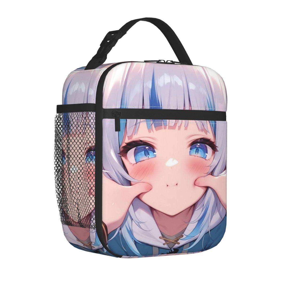 Gawr Gura Hololive Insulated Lunch Bags Thermal Bag Reusable Leakproof Tote Lunch Box Bento Pouch College Travel One Size