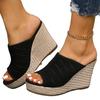 Fashion 2025 Summer Open Toe Women's Slippers Fashion Outdoor Casual New Plus Size Light Best Seller Comfortable Wedge Slippers Zapatos