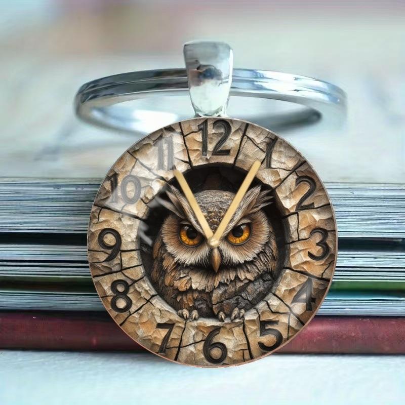 Abzeichen Zeit Edelstein Schlüsselanhänger Anhänger Cross Border Zubehör Metall Schlüsselanhänger