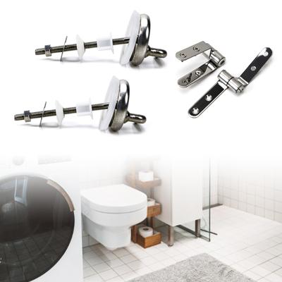Easy To Clean Toilet Hinges Set Reliable Support Toilet Fixing Set Toliet Hinges/Screws Repair Tool for Your Bathroom