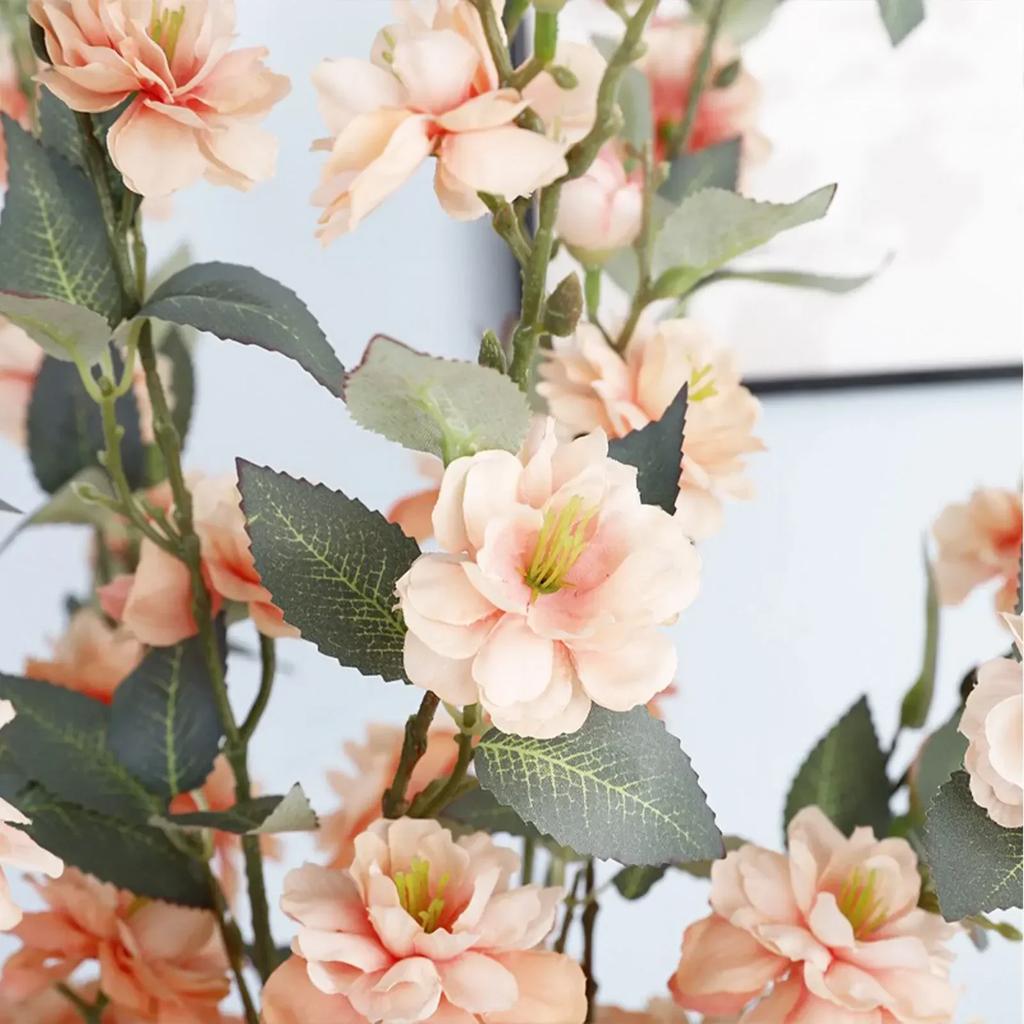 6pcs Camellia Artificial Flower with Long Stems Silk Blossom Fake Flowers Branches for Home Decor and Wedding Arrangements