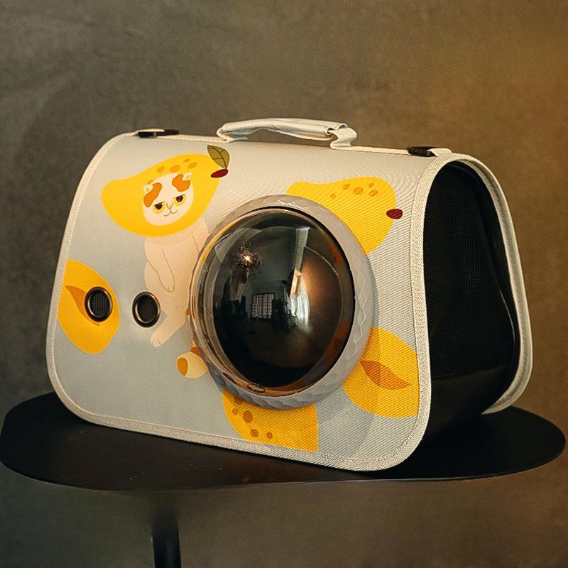 

Портативная дышащая сумка на одно плечо для вашего питомца. Fits 0-6 kg