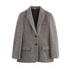 European and American Style, New Women's Clothing, Foreign Style, Fashionable, Casual Versatile Thousand Bird Grid Blazer