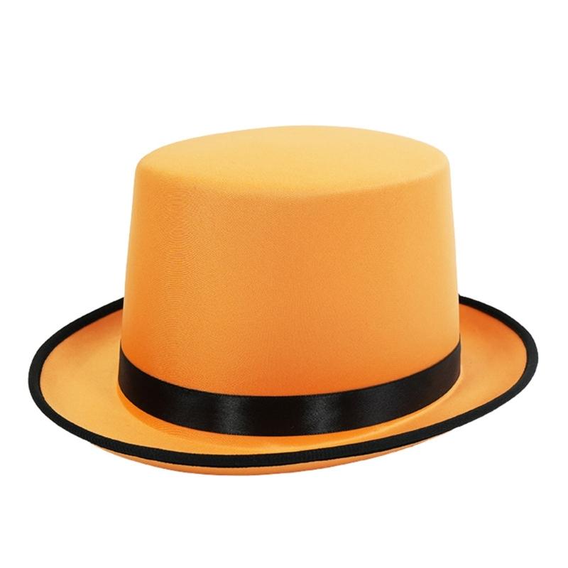 Элегантная шляпа фокусника Цилиндр с лентой для унисекс Модный аксессуар Стильная женская шляпа-панама Деталь