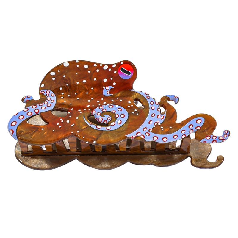 Creative Marine Animal Hair Clip 1Pcs Octopus Shark Grab Clip for Unique Hairstyle DIY and Festivals