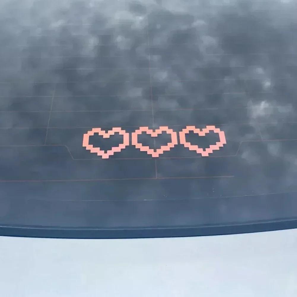 PVC Waterproof Heart Sticker For Car Laptop Window Motorcycle Vinyl Decal Mosaic Heart Love Car Stickers For Car Window 6Pcs/set