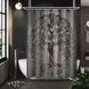 Tree of Life Nordic Viking Country Tree Shower Curtain Vintage with 12 Hooks Washable Bathroom Decorative Shower Curtain