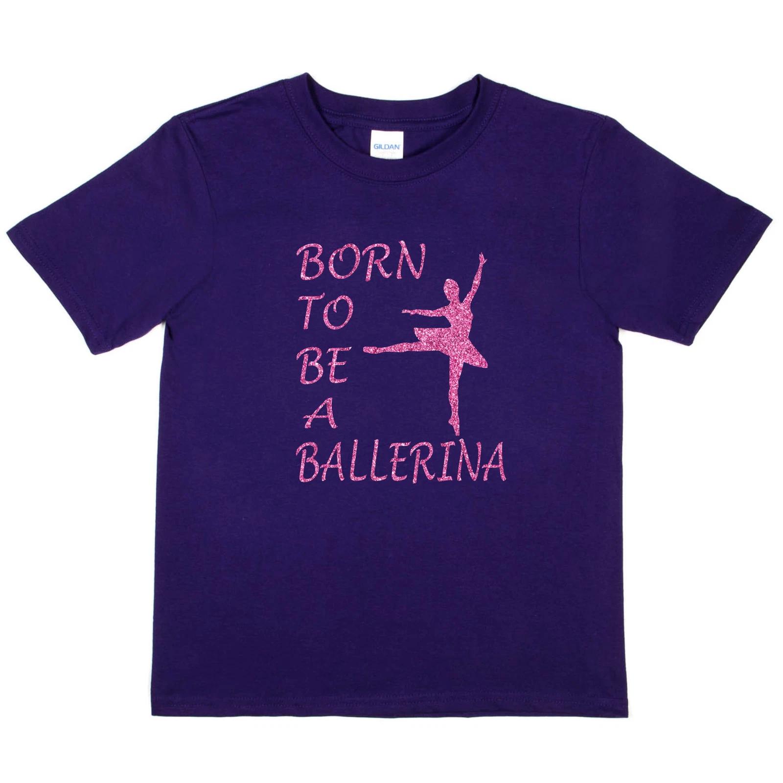 Born To Be A Ballerina Disco Ballet Birthday Funny Girls Kids T shirt 3XL