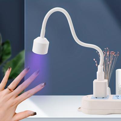 1 Flexible USB LED Nail Lamp | Portable White/Blue Light for Artificial Nails and Hand/Foot Care - Durable Plastic, Quick Drying, Lightweight