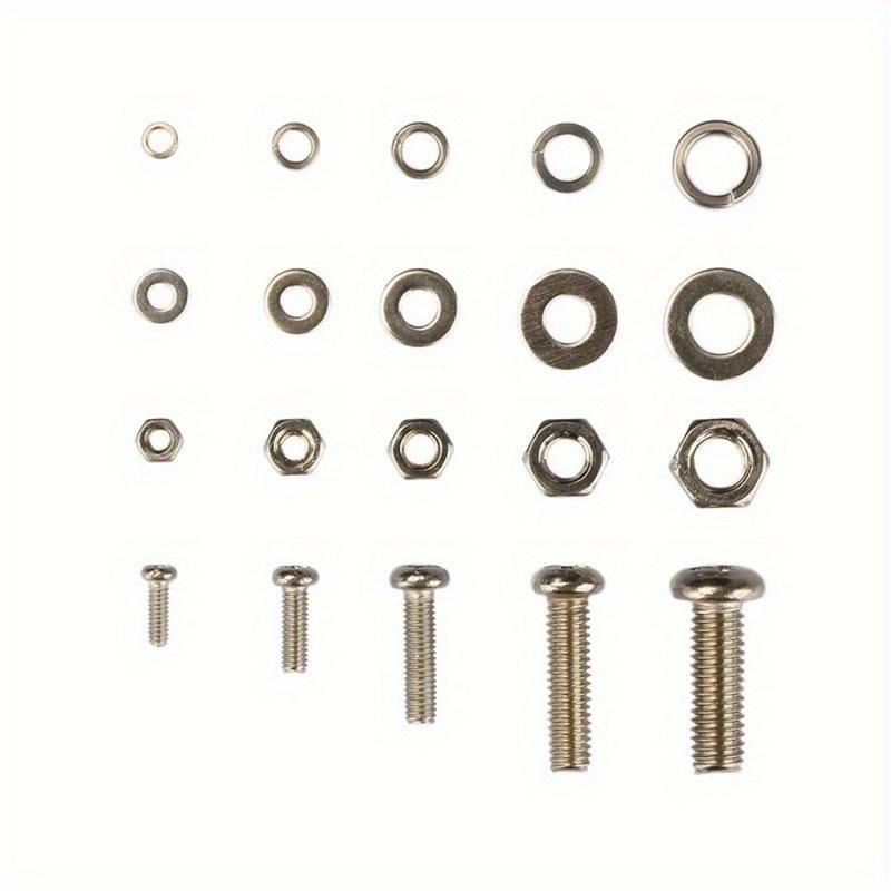 120/320-piece stainless steel screw and nut set, M2-M5, multiple sizes available-suitable for DIY, repair, and home applications