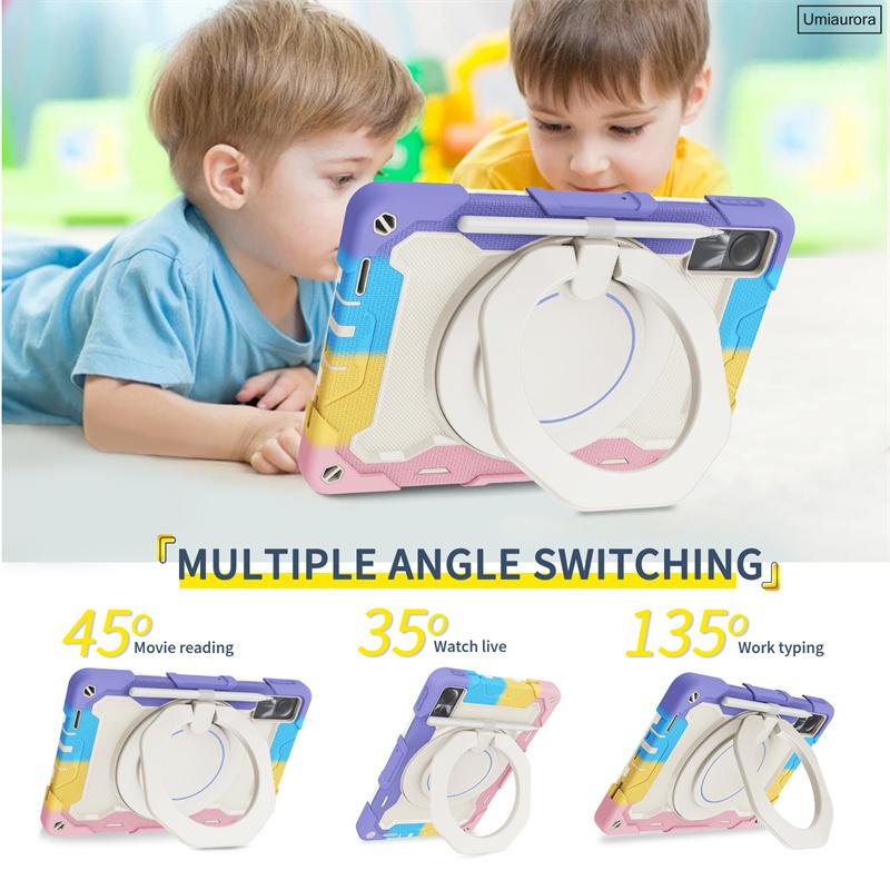 For Xiaomi Redmi Pad2 11 Inch SE 8.7 Pro 12.1 Pad 6 7 8 11.2 6S 7S Pro 12.5 Heavy Duty Rugged Tablet Case Stand Shockproof Funda