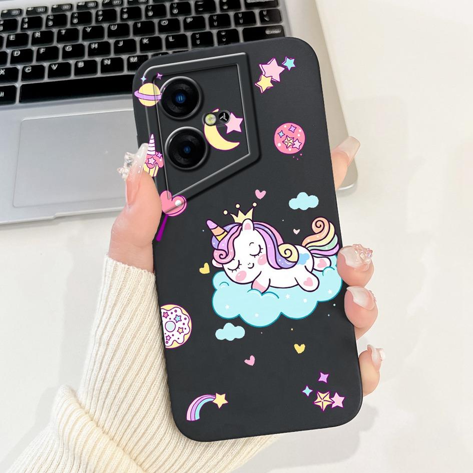 For Tecno Pova Neo Case LE6 LE6h Shockproof Cover Lovely Astronaut Liquid Silicone Bumper For Tecno Pova Neo 3 LH6n PovaNeo Etui