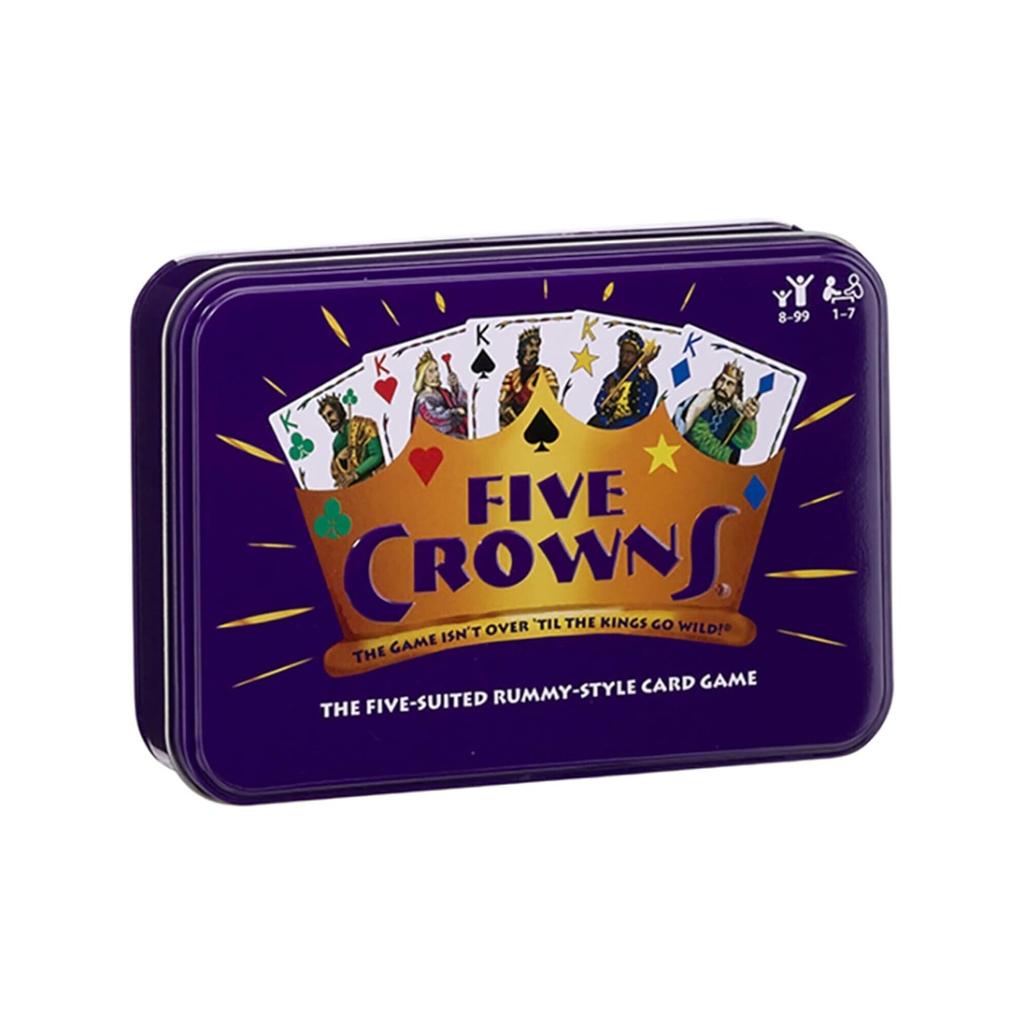 Card Game-Collectible Tin Card Game With Rummy- Night Favorite Families Party-5 Crowns Card Game