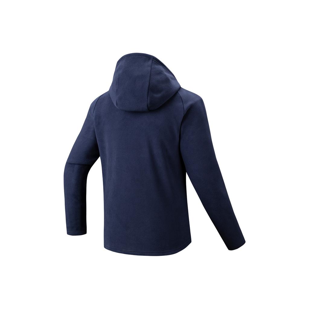 Anta Lightweight Outdoor Warm Fleece Lined Hooded Jacket Unisex Jackets Chaos-Blue 972616701-7