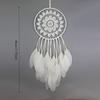 1Pcs White Simple Feather Handmade Jewelry Indian Dream Catcher Ornaments for Wedding Home Decoration Party Gifts Gifts for Friends