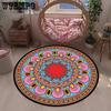 Ethnic Style Retro Mandala Circular Carpet Living Room Bedroom Bedside Mat