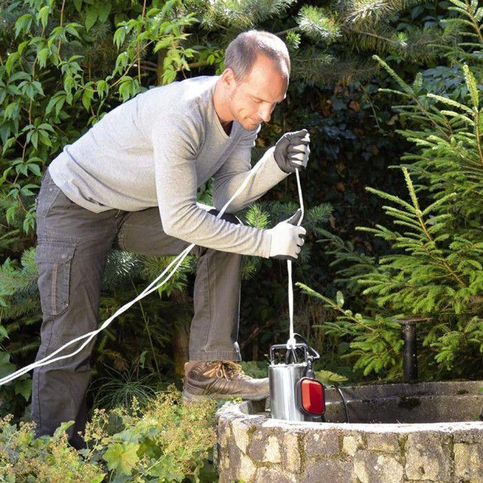 Einhell pompe d’évacuation pour eaux chargées gc-dp 1020 n (1000 w, immersion 5 m, câble 10 m) livrée avec adaptateurs