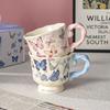 Retro Coffee Cup for Women's Personal High End Feeling Light Luxury High Value Ceramic British Afternoon Tea Cup Latte Cup