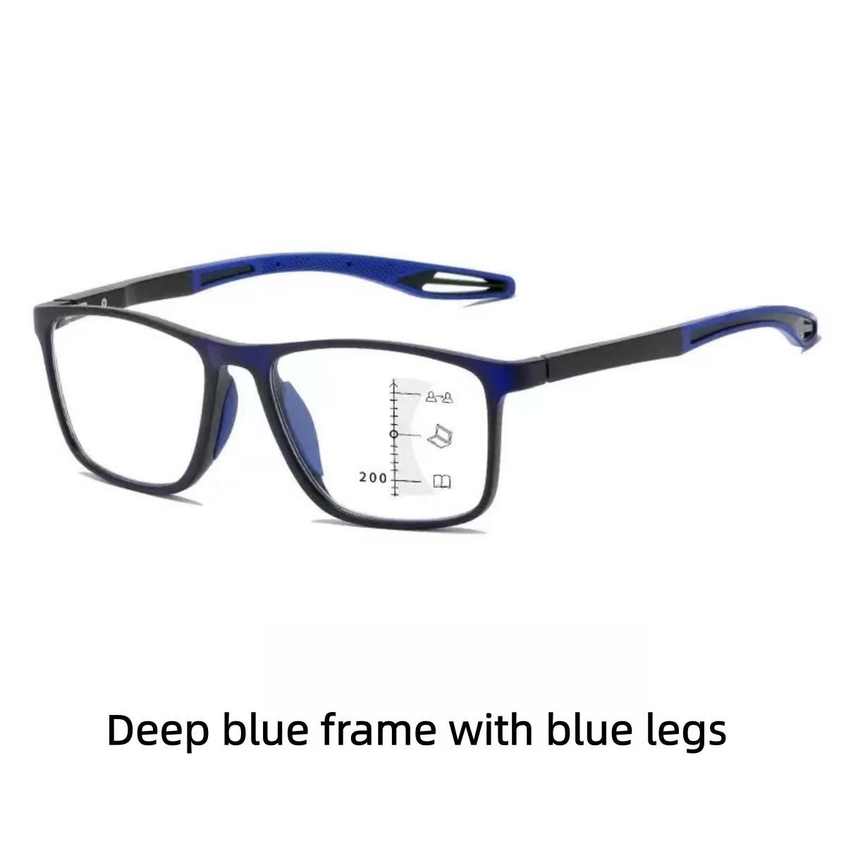 European and American fashionable men s and women s multi focus anti blue light reading glasses, anti eye fatigue reading glasse +100