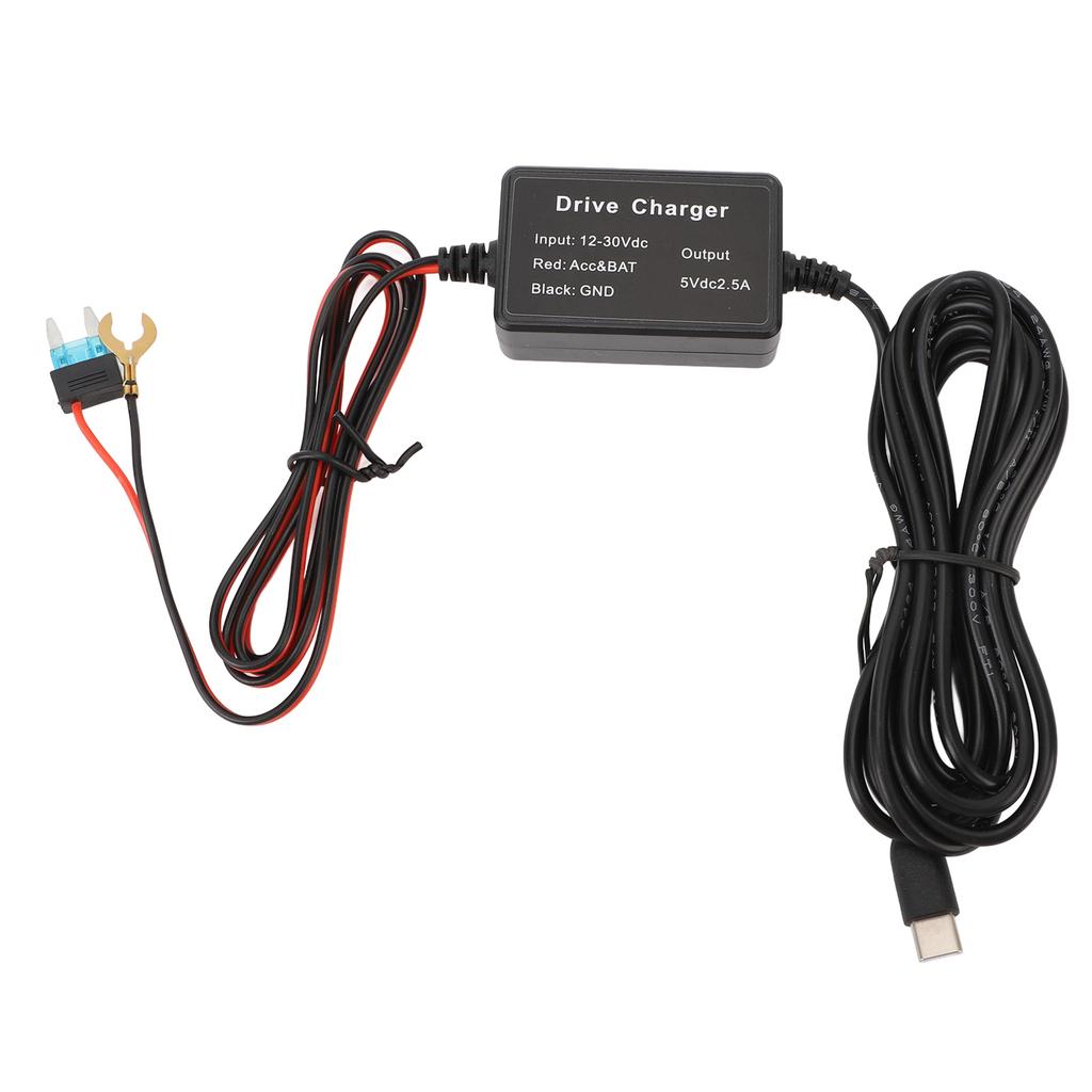 Dash Cam Hardwire Kit Stable Power Output 12V?30V To 5V Type C for Mirror Cam GPS Navigators Radar