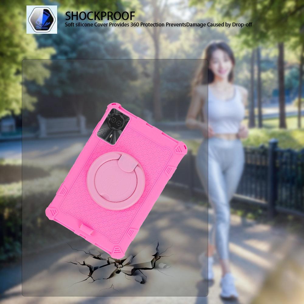 360 Rotaiting Stand Case For Doogee T30 Pro T30SE 11'' Soft Silicone Tablet Cover With Strap Pen