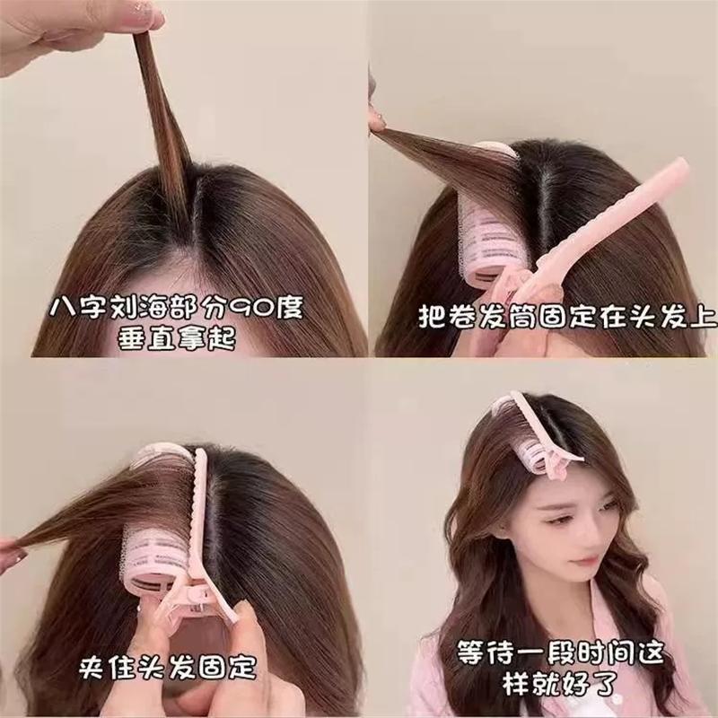 BEPAN 3pcs Fluffy Hair Roller Bangs Hair Root Fluffy Hair Clips Air Bangs Curling Rollers Self-adhesive Hairdressing Styling DIY Tool