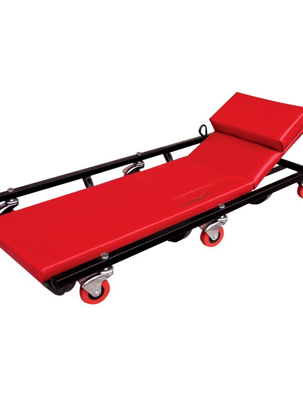 40-calowy poszerzony leżak warsztatowy z zagłówkiem i kółkami