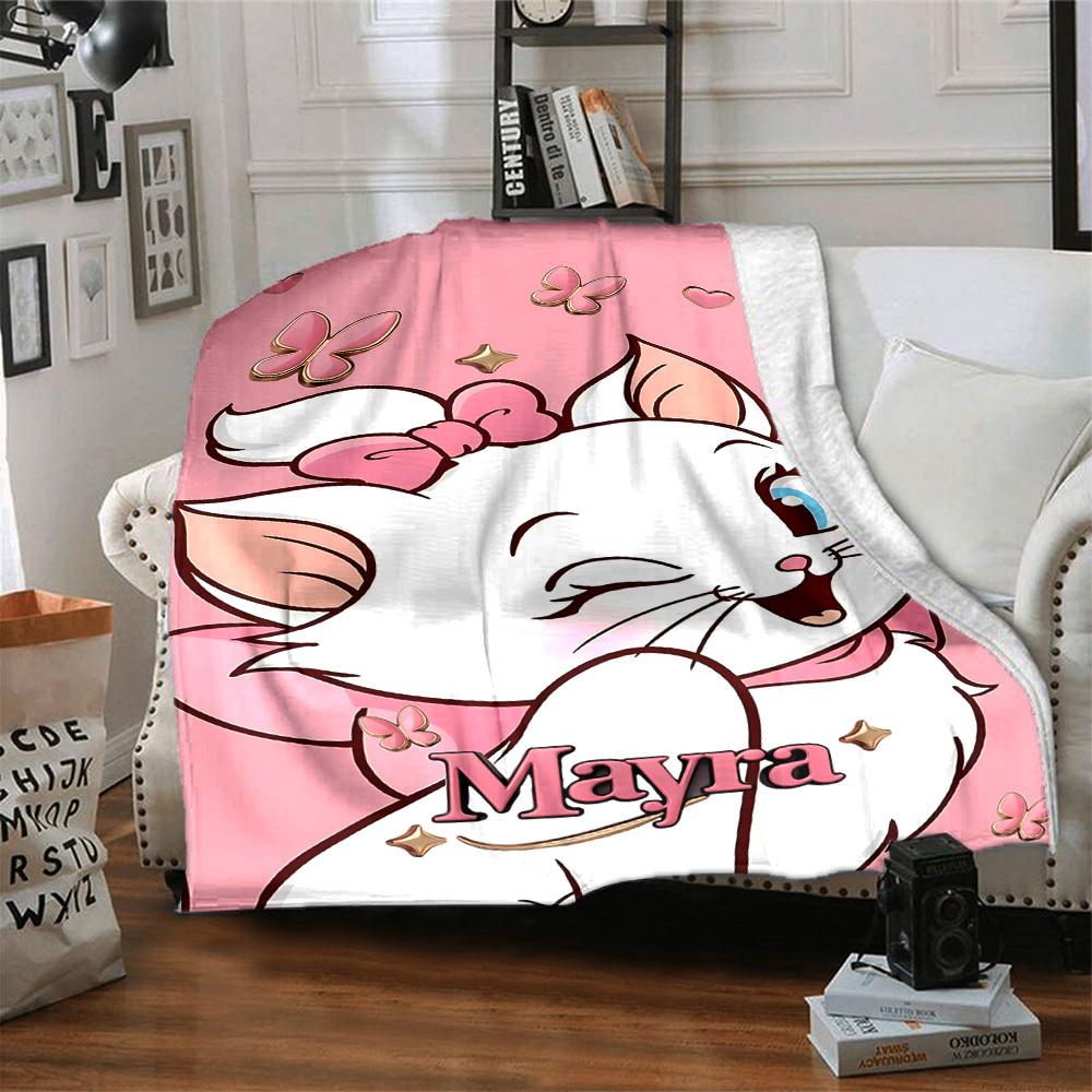 1pc cat Mayra blanket Lightweight Flannel Throw for Sofa Bed Travel Camping Livingroom Office Couch Chair
