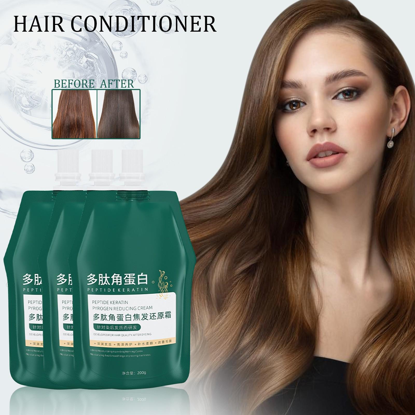 

Крем для волосся з пептидним кератином. Зволожувальний крем з пептидним кератином. Догляд за гладким волоссям та гладкою кудрявістю, що зменшує посічені кінчики. 1 шт. One Size