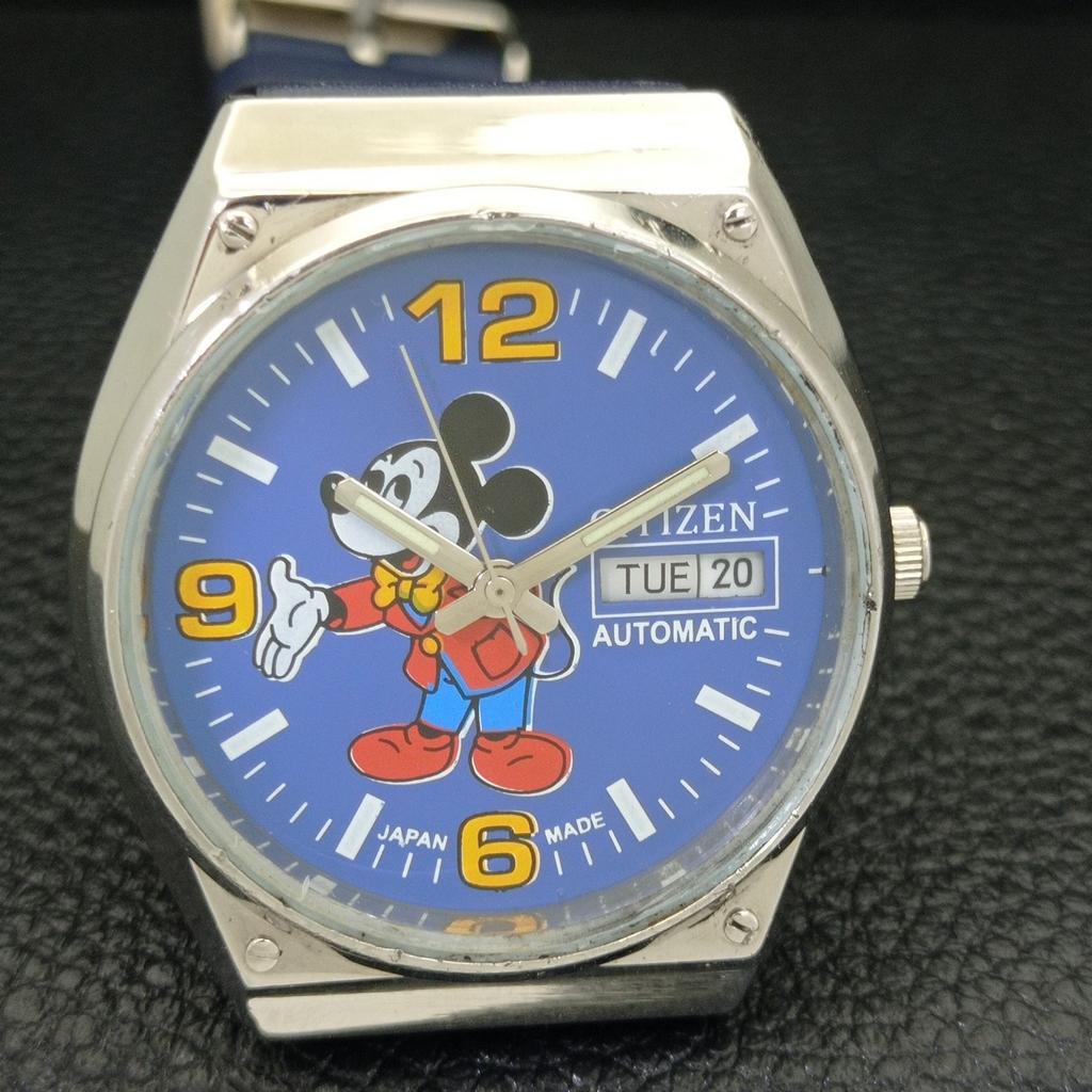 Citizen AUTOMATIC 8200 VINTAGE JAPAN MENS BLUE COLOR DIAL WATCH A500318-2 R151b-a500318