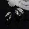 Irregular Geometric Opening Ring 2-piece Set Niche Design Baroque Ring Cold Style Fashion Jewelry Women