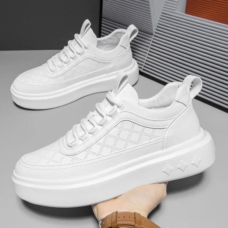 Men's Casual Shoes Fashion Men Non-slip Outdoor Sports Shoes Breathable Running Sneakers Platform White Shoes Men