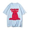 Yuqi 1st Mini Album YUQ1 T-shirt Same Rabbit Pattern Printing Tee-shirt Kawaii Fashion O Neck Cotton Tops Tshirt Couples Clothes