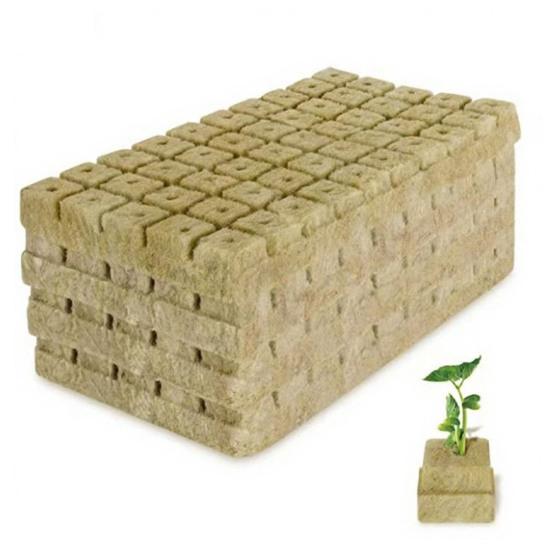 50 Pezzi Cubi da Piantagione in Lana di Roccia Cubi da Coltivazione in Fibra Minerale Spugne da Coltivazione Assorbenti Traspiranti per Piantine Idroponica Coltivazione Senza Suolo