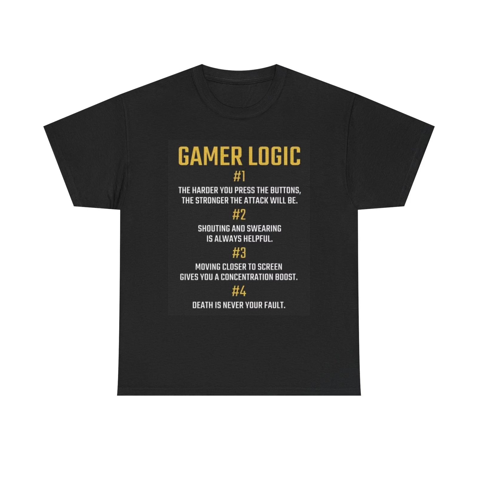 Men s and Women s T-shirts Gamer Logic Graphic L