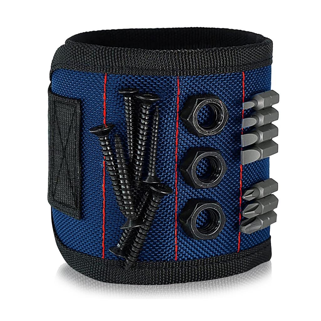 Magnetic Wristband Comes with 10 Strong Magnets Wrist Power Repair Tool Accessories for Screws Nails Bolts Drills Fasteners DIY