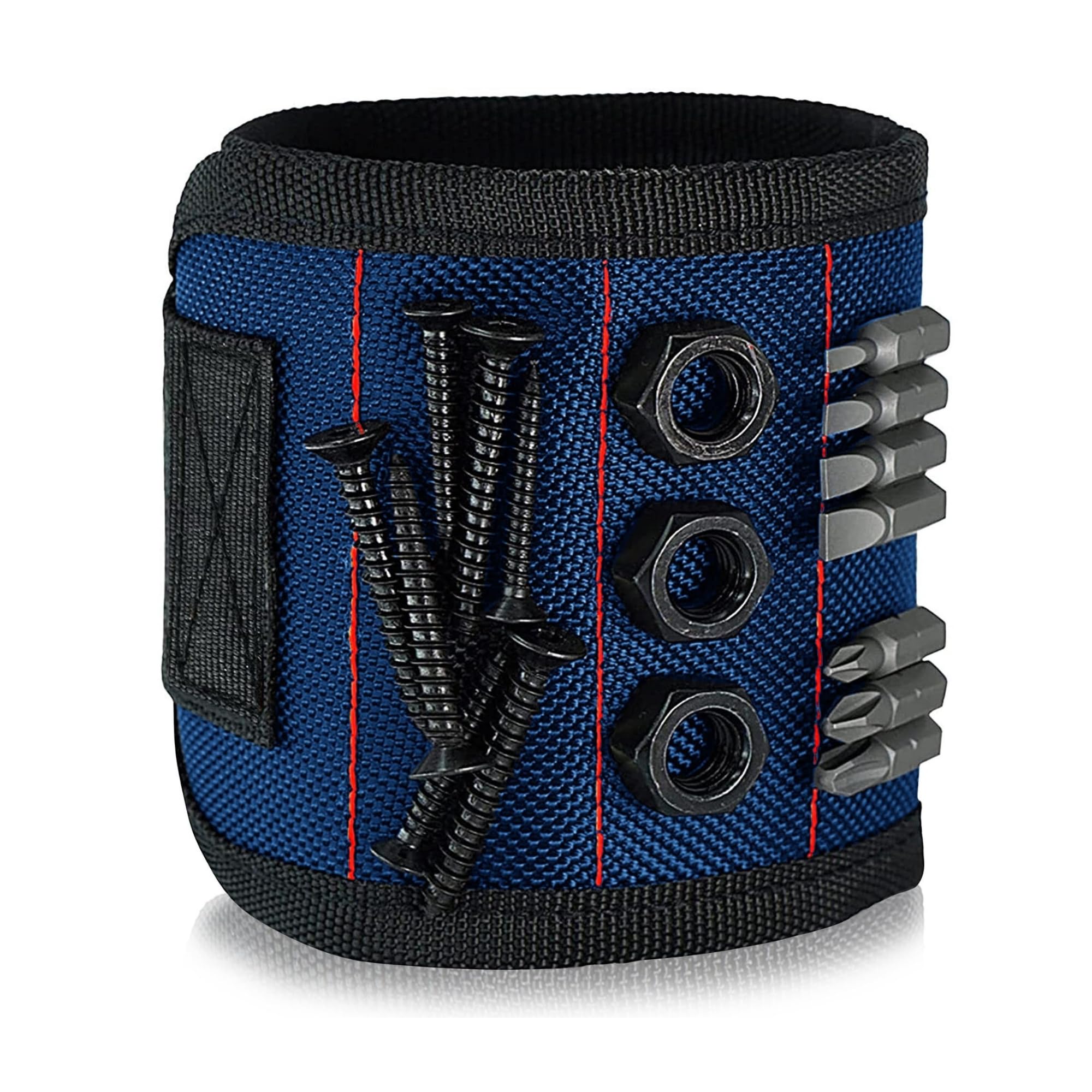 

Магнитный браслет для удержания винтов, гвоздей, сверл, ремни для держателей инструментов на запястье с сильными магнитами, крутые гаджеты для мужчин, женщин синий