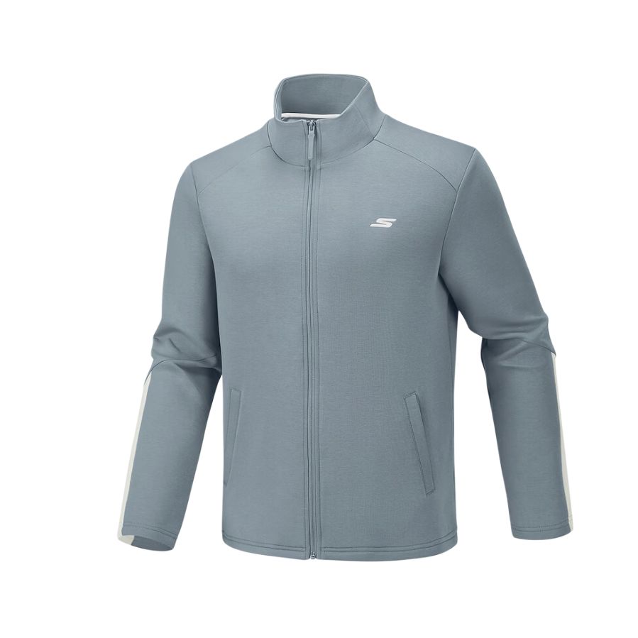 Skechers Basic Sports Knitted Zip-Up Stand Collar Warm Jacket Men jackets P126M004-02N6 M