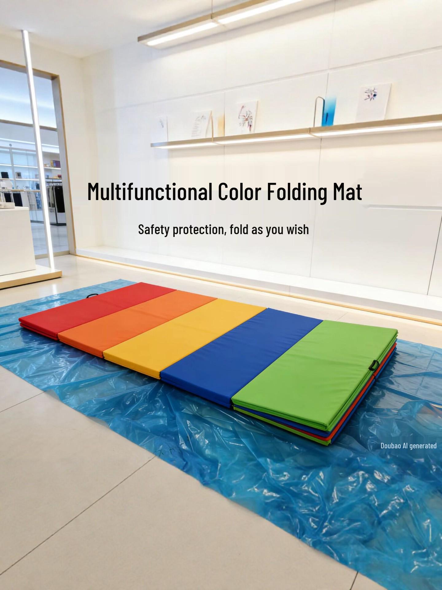 

Children s Multifunctional Foldable Gymnastics Mat - Thick, Anti-Fall Sponge for Dance and Fitness 200x100x5cm