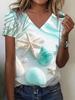 Women's Summer V-Neck Short Sleeve T-Shirt