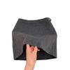2024 Women's Retro Gray Wool A-Line High-Waist Short Skirt for Autumn/Winter