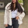 New Autumn and Winter Women's Large Lapel Imitation Fur Warm Coat Imitation Fox Plush Coat Tops