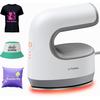 xTool Mini Heat Press Machine - Ultra Light Portable Small Heat Press Machine for T-Shirts Shoes Hats, Mini Iron for Crafting with 3 Settings & Fast